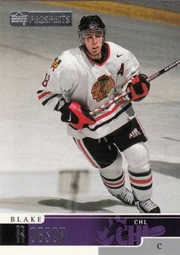 #34 Blake Robson - Portland Winterhawks - 1999-00 Upper Deck Prospects Hockey