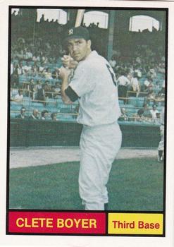 #34 Clete Boyer - New York Yankees -1982 Galasso 1961 World Champions New York Yankees Baseball