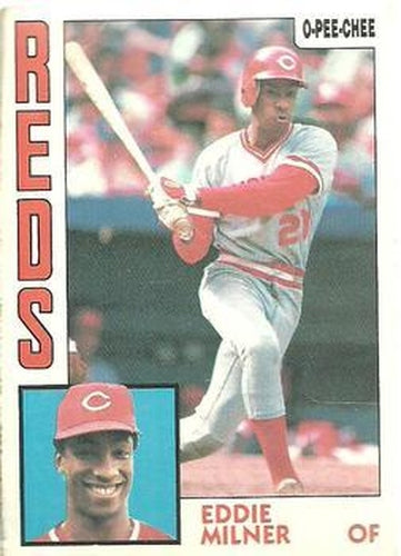 #34 Eddie Milner - Cincinnati Reds - 1984 O-Pee-Chee Baseball