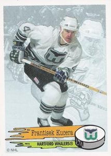 #34 Frantisek Kucera - Hartford Whalers - 1995-96 Panini Hockey Stickers