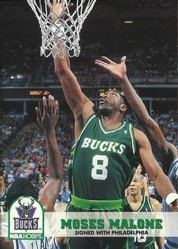 #34 Moses Malone - Philadelphia 76ers - 1993-94 Hoops Basketball