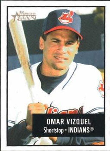 #34 Omar Vizquel - Cleveland Indians - 2003 Bowman Heritage Baseball