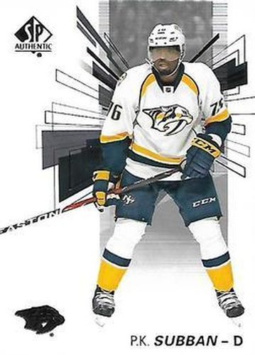#34 P.K. Subban - Nashville Predators - 2016-17 SP Authentic Hockey