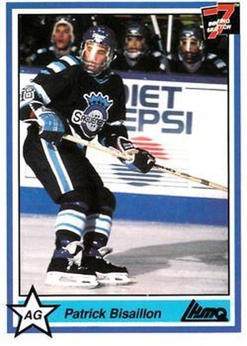 #34 Patrick Bisaillon - Chicoutimi Sagueneens - 1990-91 7th Inning Sketch QMJHL Hockey