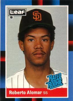 #34 Roberto Alomar - San Diego Padres - 1988 Leaf Baseball