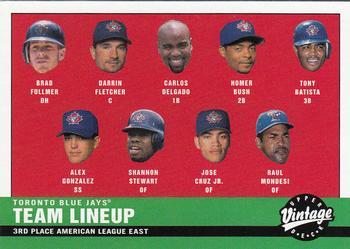 #34 Toronto Blue Jays - Toronto Blue Jays - 2001 Upper Deck Vintage Baseball