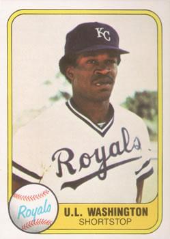#34 U.L. Washington - Kansas City Royals - 1981 Fleer Baseball