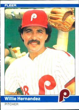 #34 Willie Hernandez - Philadelphia Phillies - 1984 Fleer Baseball