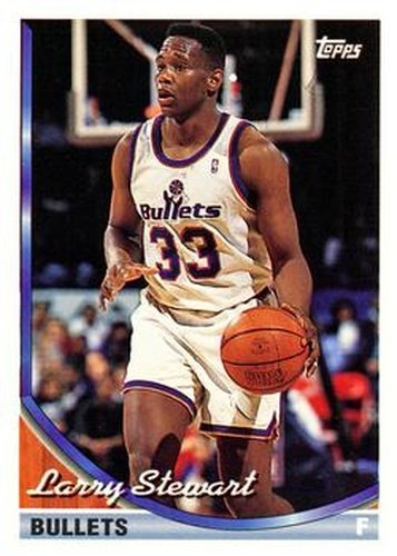 #34 Larry Stewart - Washington Bullets - 1993-94 Topps Basketball