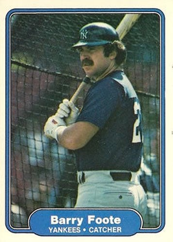 #34 Barry Foote - New York Yankees - 1982 Fleer Baseball