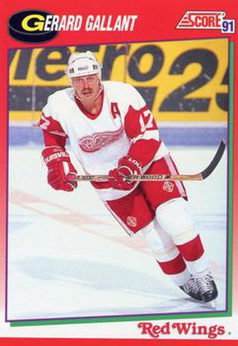 #34 Gerard Gallant - Detroit Red Wings - 1991-92 Score Canadian Hockey
