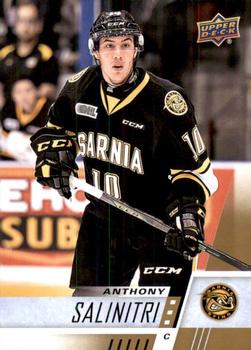 #34 Anthony Salinitri - Sarnia Sting - 2017-18 Upper Deck CHL Hockey