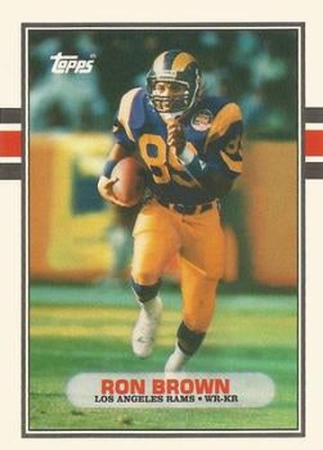 #34T Ron Brown - Los Angeles Rams - 1989 Topps Traded Football