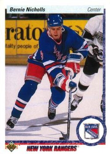 #34 Bernie Nicholls - New York Rangers - 1990-91 Upper Deck Hockey