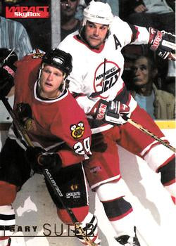 #34 Gary Suter - Chicago Blackhawks - 1995-96 SkyBox Impact Hockey