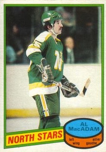 #34 Al MacAdam - Minnesota North Stars - 1980-81 O-Pee-Chee Hockey