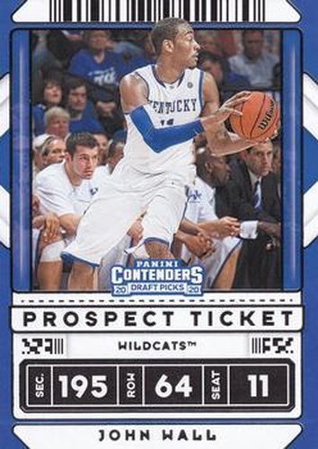 #34b John Wall - Kentucky Wildcats - 2020 Panini Contenders Draft Picks Basketball