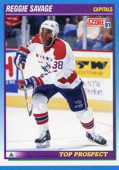 #350 Reggie Savage - Washington Capitals - 1991-92 Score Canadian Hockey
