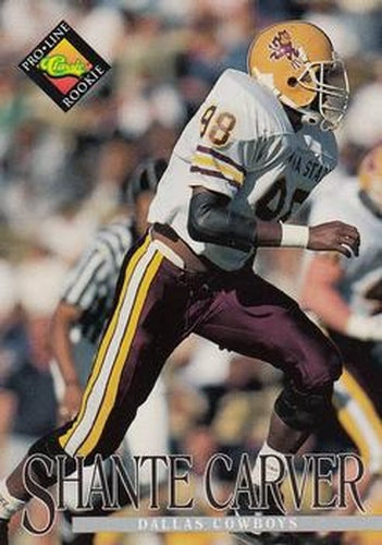#350 Shante Carver - Dallas Cowboys - 1994 Pro Line Live Football