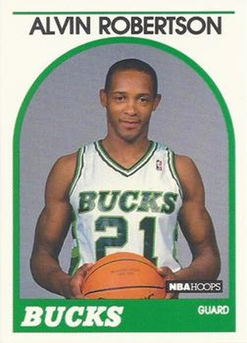 #350 Alvin Robertson - Milwaukee Bucks - 1989-90 Hoops Basketball