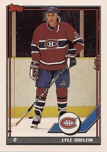#350 Lyle Odelein - Montreal Canadiens - 1991-92 Topps Hockey