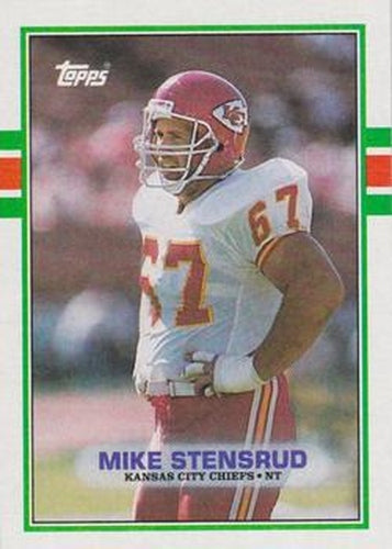 #350 Mike Stensrud - Kansas City Chiefs - 1989 Topps Football