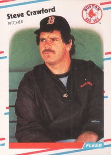 #350 Steve Crawford - Boston Red Sox - 1988 Fleer Baseball