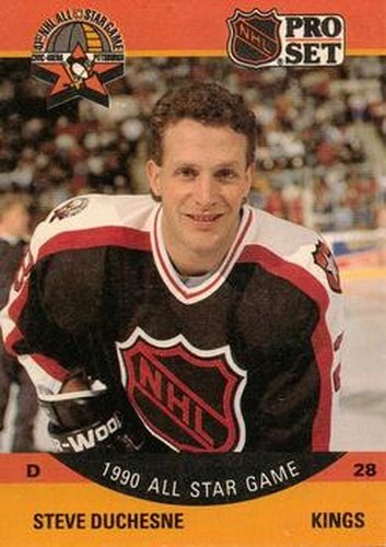 #350 Steve Duchesne - Los Angeles Kings - 1990-91 Pro Set Hockey