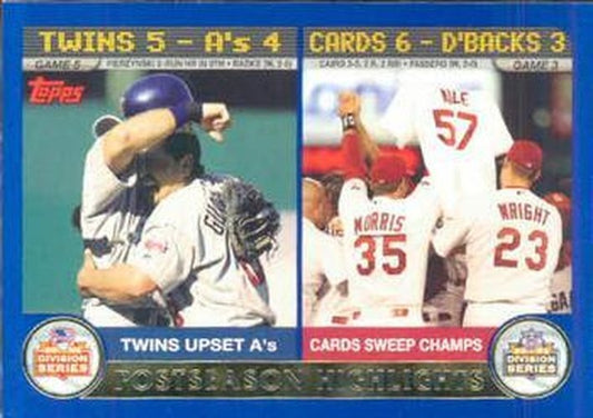 #350 Twins & Cardinals Team Shots - Minnesota Twins / St. Louis Cardinals - 2003 Topps Baseball