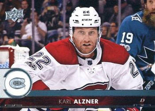 #350 Karl Alzner - Montreal Canadiens - 2017-18 Upper Deck Hockey