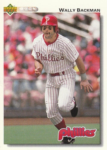 #350 Wally Backman - Philadelphia Phillies - 1992 Upper Deck Baseball