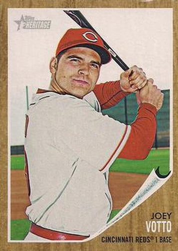 #350 Joey Votto - Cincinnati Reds - 2011 Topps Heritage Baseball