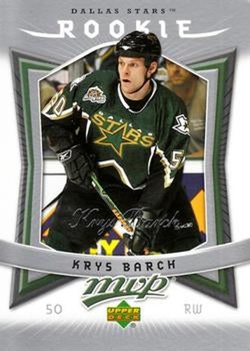 #350 Krys Barch - Dallas Stars - 2007-08 Upper Deck MVP Hockey