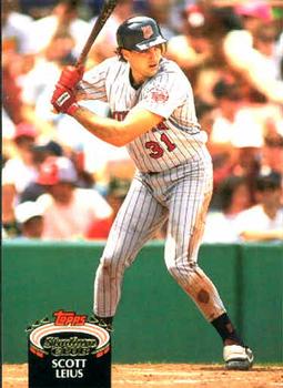 #350 Scott Leius - Minnesota Twins - 1992 Stadium Club Baseball