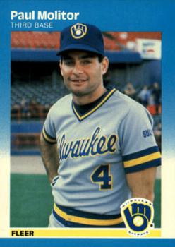 #350 Paul Molitor - Milwaukee Brewers - 1987 Fleer Baseball