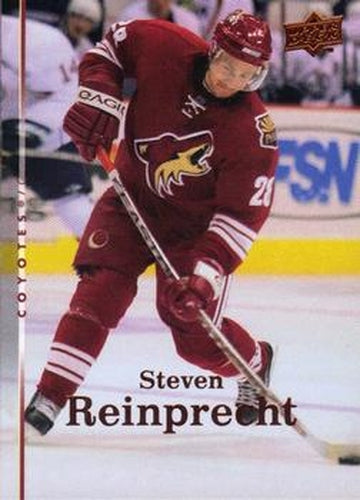 #350 Steven Reinprecht - Phoenix Coyotes - 2007-08 Upper Deck Hockey