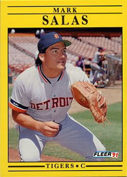 #350 Mark Salas - Detroit Tigers - 1991 Fleer Baseball