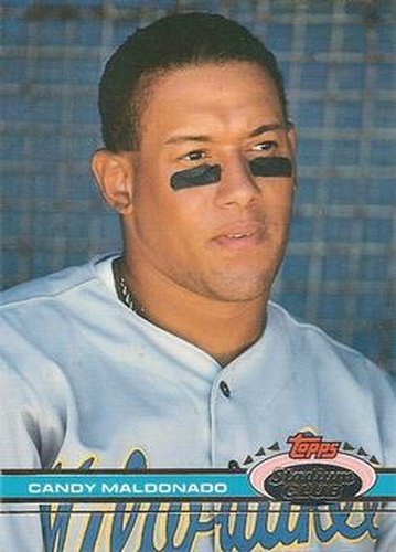 #350 Candy Maldonado - Milwaukee Brewers - 1991 Stadium Club Baseball