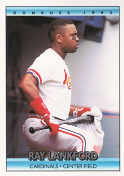 #350 Ray Lankford - St. Louis Cardinals - 1992 Donruss Baseball