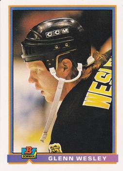 #350 Glen Wesley - Boston Bruins - 1991-92 Bowman Hockey
