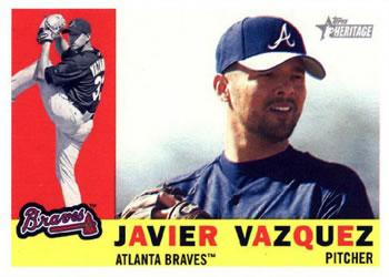 #350 Javier Vazquez - Atlanta Braves - 2009 Topps Heritage Baseball