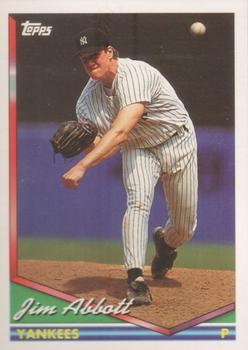 #350 Jim Abbott - New York Yankees - 1994 Topps Baseball