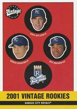 #350 Kris Wilson / Orber Moreno / Dee Brown - Kansas City Royals - 2001 Upper Deck Vintage Baseball