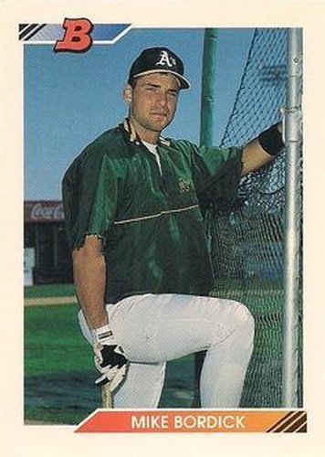 #350 Mike Bordick - Oakland Athletics - 1992 Bowman Baseball