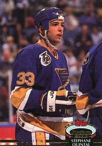 #350 Stephane Quintal - St. Louis Blues - 1992-93 Stadium Club Hockey