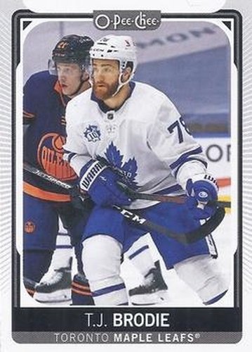 #350 T.J. Brodie - Toronto Maple Leafs - 2021-22 O-Pee-Chee Hockey