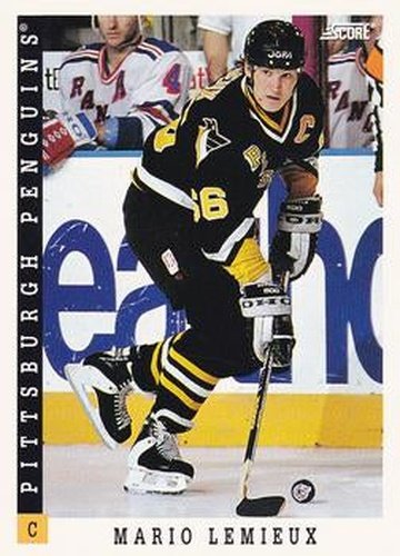 #350 Mario Lemieux - Pittsburgh Penguins - 1993-94 Score Canadian Hockey