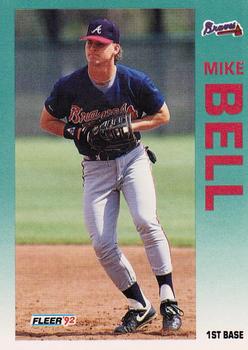 #350 Mike Bell - Atlanta Braves - 1992 Fleer Baseball