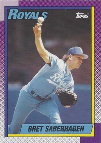 #350 Bret Saberhagen - Kansas City Royals - 1990 O-Pee-Chee Baseball