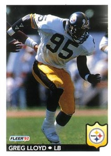 #350 Greg Lloyd - Pittsburgh Steelers - 1992 Fleer Football
